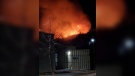 Fire at a Sarnia retirement home lit up the sky on Jan 15 into the early morning hours of Jan. 16, 2023. (Source: Dawn Taylor)