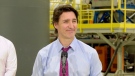 Prime Minister Justin Trudeau was in Saskatoon Monday during a stop on what he describes as an "A to Z" tour of Canada's battery supply chain, but Saskatchewan Premier Scott Moe says he wasn't invited.