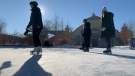 Ottawa residents enjoying the winter weather at Lansdowne Park’s outdoor rink. Jan. 16, 2023. (Jackie Perez/CTV News Ottawa)