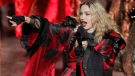 U.S. singer Madonna performs during the Rebel Heart World Tour in Macau, China, Saturday, Feb. 20, 2016. (AP Photo/Kin Cheung)