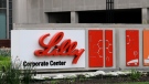 Eli Lilly & Co. corporate headquarters in Indianapolis, on April 26, 2017. (Darron Cummings / AP)