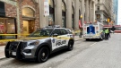 Police investigate after a woman died following an assault at Yonge and King streets in downtown Toronto Friday January 20, 2023.