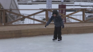 A child enjoys Friday Harbour's Skate Escape on Fri. Jan. 20, 2022 (Jonathan Guignard/CTV News Barrie)