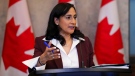 Anita Anand, Minister of National Defence, holds a media availability on Parliament Hill in Ottawa on Tuesday, Dec. 13, 2022. THE CANADIAN PRESS/Sean Kilpatrick 