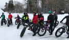 Fat bike enthusiasts from all over the north made their way to Crimson Ridge for the second annual Rock the Ridge Fat Bike Challenge. (Cory Nordstrom/CTV News Northern Ontario)