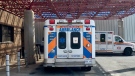 An ambulance waits outside the Health Sciences Centre in St. John's, N.L. on Oct. 15, 2022. THE CANADIAN PRESS/Sarah Smellie