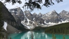 The green waters of Moraine Lake are pictured in Lake Louise, Alberta, June, 2020. THE CANADIAN PRESS/Jonathan Hayward