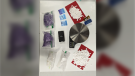 Windsor police seized a number of illegal drugs, a taser, cash and a safe during a routine vehicle stop in Windsor, Ont. (Courtesy: Windsor Police Service)