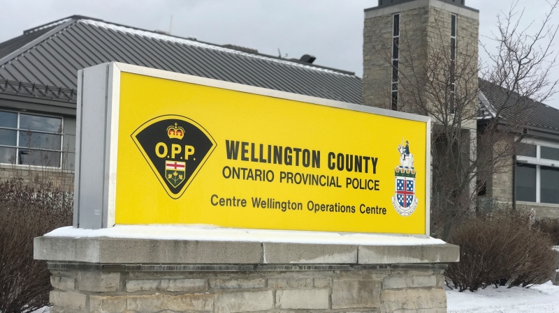 Wellington County OPP's Centre Wellington Operations Centre in Fergus is seen on Jan. 24, 2023. (Dan Lauckner/CTV Kitchener)