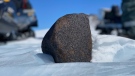 One of the largest specimens (pictured) among the five meteorites recovered from Antarctica. (Source: Maria Valdes via CNN)