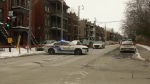 Police investigate the killing of a woman whose body was found inside a home on Fullum Street on Wednesday, Jan. 25, 2023. (CTV News)
