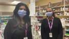 Parsa Ali and Duaa Osman working at CHEO. (Submitted/CHEO)