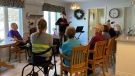 Between the keyboard, ukulele, and even a puppet, John Foster loves performing sing-along's at care homes across New Brunswick. (Alana Pickrell/CTV Atlantic)
