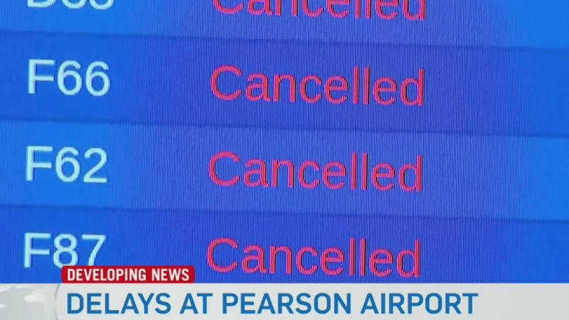 Flight delays at Toronto's Pearson Airport
