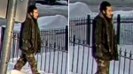 The suspect is described as an adult male with dark hair, sideburns, a jacket and camouflage pants, carrying a lighter-coloured backpack. (Source: Winnipeg Police Service)