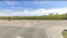 The street view of Strathcona Drive and Broadmoor Boulevard in Sherwood Park (Source: Google Maps/May 2022).