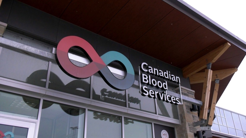 The exterior of Canadian Blood Services on Bridgeport Road in Waterloo, Ont. (Terry Kelly/CTV Kitchener)