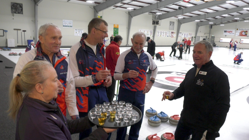 Canadian and Scottish curlers have gathered at Saskatoon's Sutherland Curling Club to participate in the 2023 Strathcona Cup. (Tyler Barrow/CTV News)
