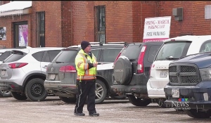 A survey on parking at city-owned lots throughout the city, as well as on-street parking downtown, began recently in the Sault. (Photo from video)