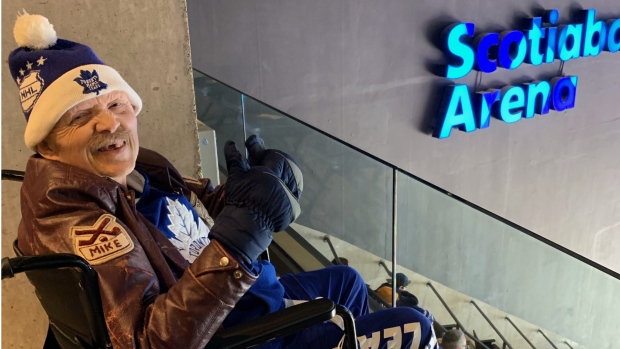 An image of Mike Davy at the Toronto Maple Leafs game on Wednesday, Jan. 25. (Courtesy of Erin Wight)