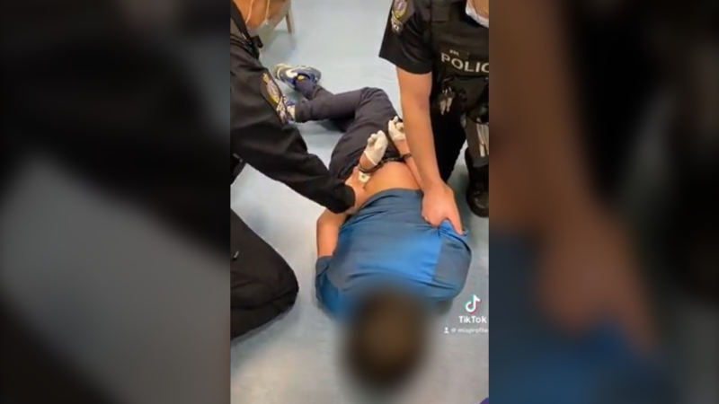'This is too much': B.C. mom records police handcuffing 12-year-old in hospital