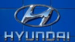 The company logo adorns a tower at a Hyundai dealership, Oct. 17, 2022, in Loveland, Colo. (AP Photo/David Zalubowski)