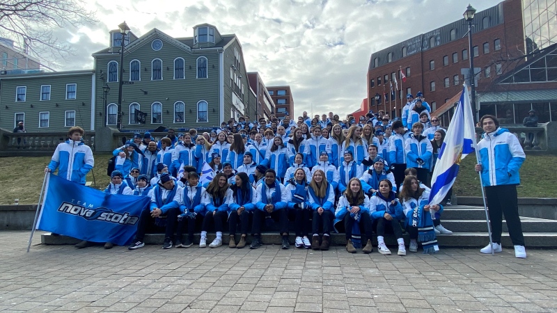 Team Nova Scotia prepares for the 2023 Canada Winter Games with a pep rally in Halifax on Jan. 28, 2023. (Hafsa Arif/CTV Atlantic)