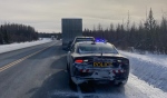 A southern Ontario driver operating a commercial motor vehicle based in Edmonton, Alta. has been charged with 24 Highway Traffic Act offences in a 24-hour period before the vehicle was removed from service in northern Ontario. (Photo supplied by OPP)