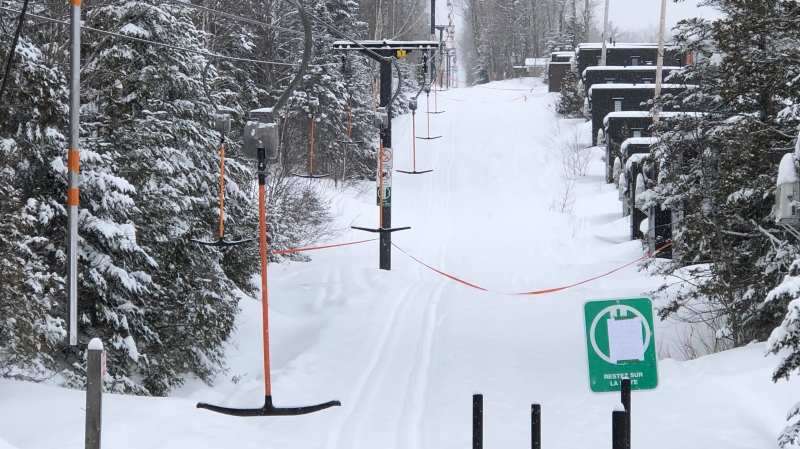 An accident involving a T-bar led to the death of a six-year-old girl at the Val-Saint-Come ski resort in Quebec. (Scott Prouse/CTV News)