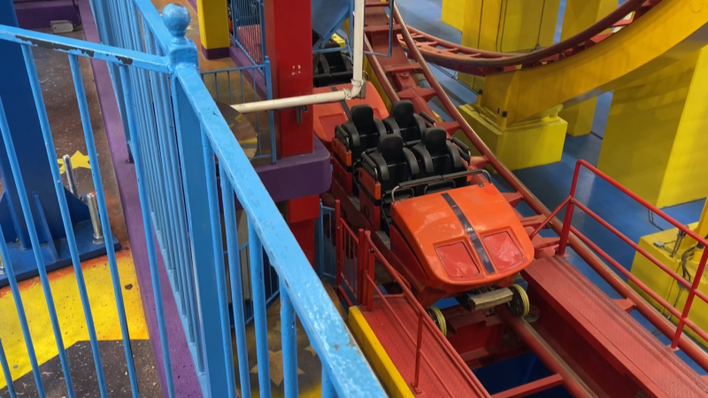 The Mindbender roller coaster at West Edmonton Mall.