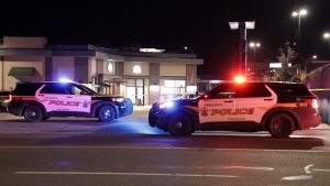Police on scene in Abbotsford on Sunday, Jan. 29, 2023 after a person was reportedly hit by a car while fleeing officers. 