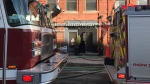 Fire crews respond to the Stubborn Goat restaurant on Grafton Street in Halifax on Jan. 30, 2023. (Paul DeWitt/CTV Atlantic)