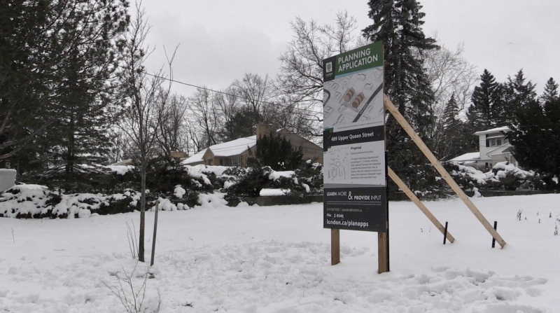 Lot at 489 Upper Queen St. as seen on Jan. 20, 2023. (Daryl Newcombe/CTV News London)