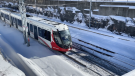 An Ottawa LRT train on Tuesday, Jan. 31, 2023. (Jim O'Grady/CTV News Ottawa)