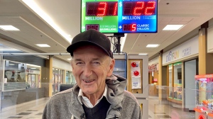 Ken Dorsch is retiring after running the lottery kiosk in the Victoria Square Mall for 32 years. The timing of his retirement changed last month when he won $250,000. (Gareth Dillistone/CTV News)