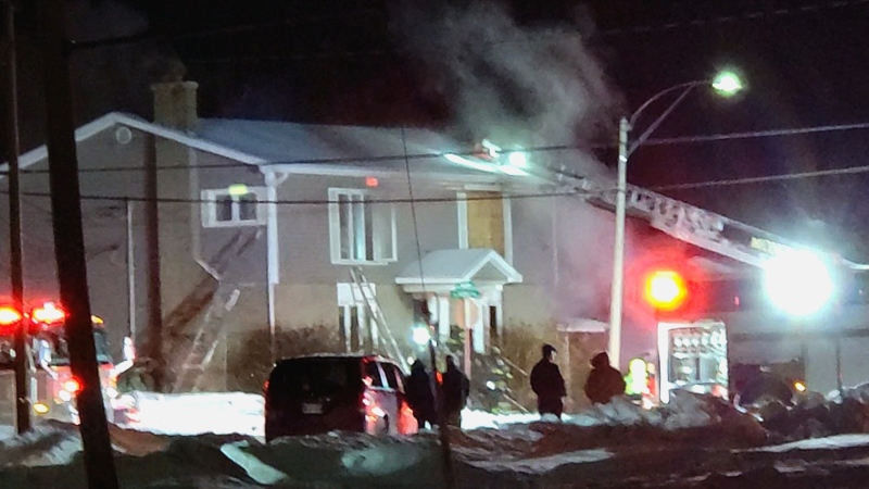 A fire on Melville Street in Moncton, N.B., has significantly damaged a vacant home. (Courtesy: Wade Perry)