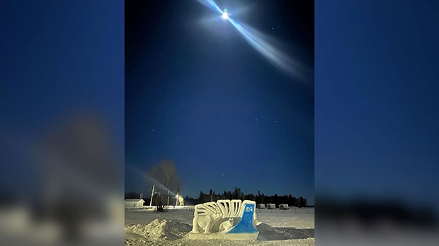 Clearwater Lake kind of winter night. Photo by Vernon Fenner.