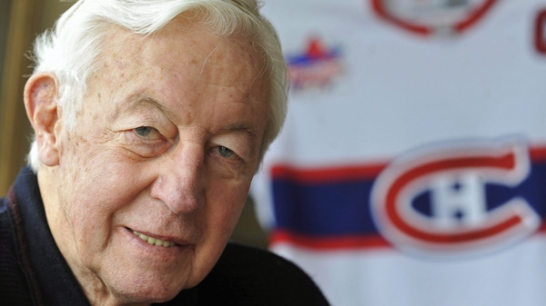 Montreal Canadiens' hockey great Jean Beliveau, is shown during an interview about his career with the Canadiens at his home in St. Lambert, Quebec, Wednesday, Nov., 25, 2009. (Graham Hughes / THE CANADIAN PRESS)