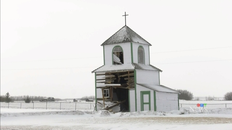 Bell ripped out of Alberta church
