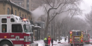 Saskatoon fire crews responded to a multi-family complex fire on Wednesday. (Dan Shingoose/CTV News)