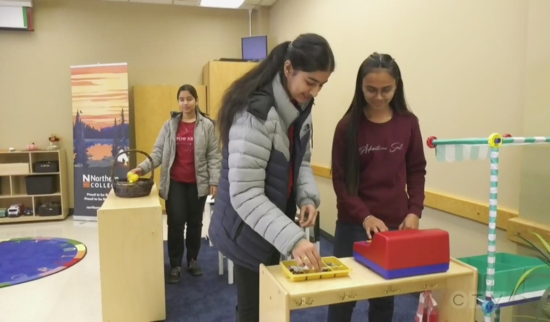 Four northern Ontario districts are in the midst of a new partnership with Northern College that gave dozens of people access to an accelerated early childhood education program for free. (Photo from video)