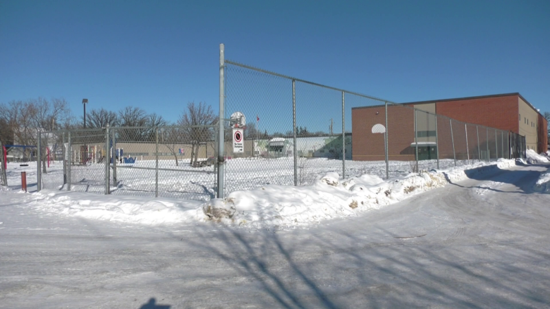 Ecole Varennes is seen on Feb 1. 2023 (CTV News Winnipeg Photo)