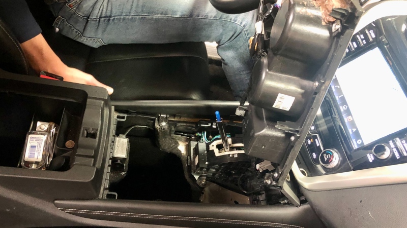 Police say they found 2 kg of cocaine in a hidden compartment of a Nissan Murano. (John Hanson/CTV News Edmonton)