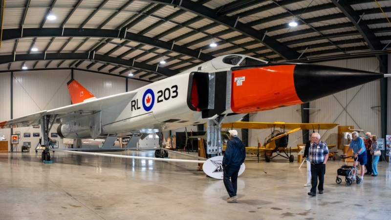 A recent photo of the full-scale replica of the Avro Arrow now at the Edenvale Airport in Stayner, Ont. Feb. 3, 2023 (Source: Canadian Air & Space Museum)