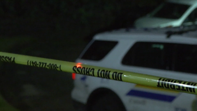 Police tape surrounds the scene of a shooting that killed a 17-year-old in Burnaby. 