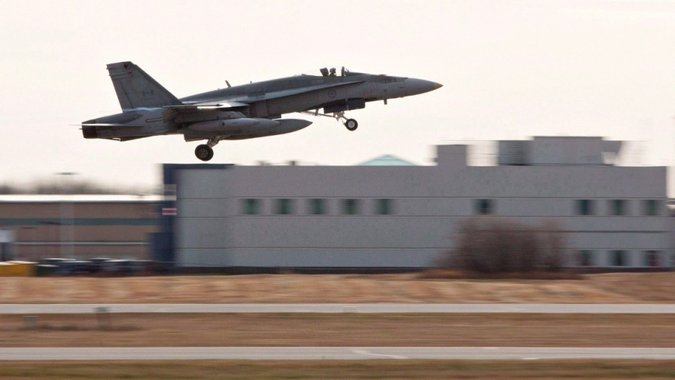 CF-18 Hornet takes off in 2014