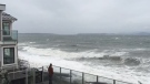 Large waves are pictured at Cordova Bay Beach in Saanich, B.C., on Sat., Dec. 5, 2015. (CTV News)