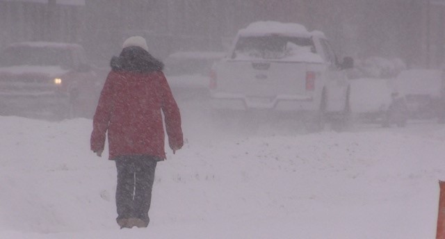 Snow squalls and extreme cold have paralyzed much of southern and midwestern Ontario on Feb. 3, 2023, including in Wingham, Ont. (Scott Miller/CTV News London)