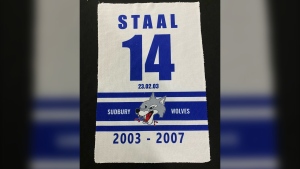 This year marks 50 years of the Sudbury Wolves and as part of the celebrations, the team is retiring the jersey of a gifted former player at Friday’s game. Marc Staal has been a pillar in the hockey community for decades and this week’s Rastall OHL file takes a look back at his career and how his former team is celebrating his success. (Ashley Bacon/CTV News)