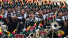 Sri Lanka army women's corps soldiers march during the 75th Independence Day ceremony in Colombo, Sri Lanka, Feb. 4, 2023. Sri Lanka marks the anniversary of independence from British colonial rule on Feb. 4 each year. (AP Photo/Eranga Jayawardena)